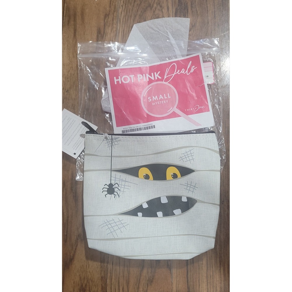 Snack & Go Pouch (new) SPOOKY MUMMY - MUMMY FACE & SPIDERS - AK11